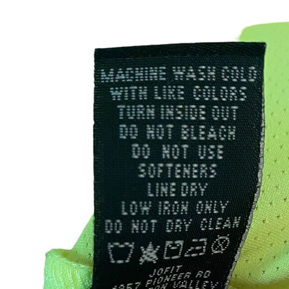 Jofit Sz XL Néon Green & Purple Golf Tennis Pickleball 1/4 Zip Long Sleeve Top - Picture 6 of 7